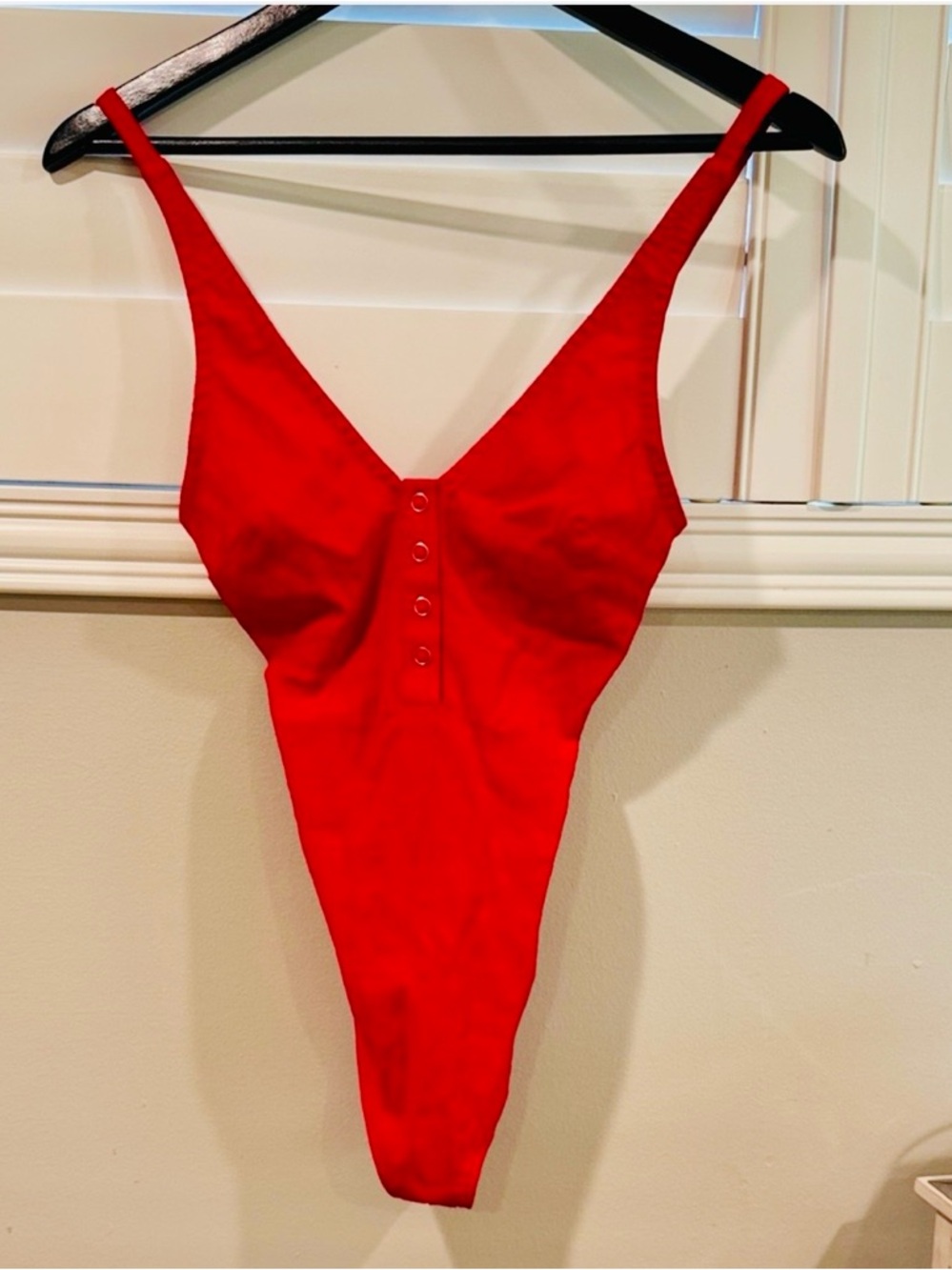 Free People Vibrant Red Kids Bodysuit